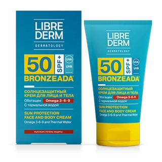 

Либридерм Бронзиада Солнцезащитный крем SPF50 с Омега 3-6-9 и термальной водой 150 мл