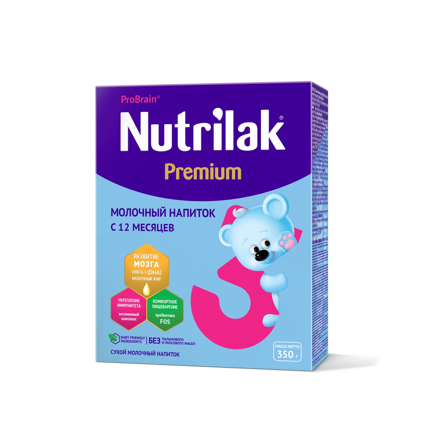 

Нутрилак смесь молочная Премиум3 пребиотики/омега 3 от 12мес. 350г