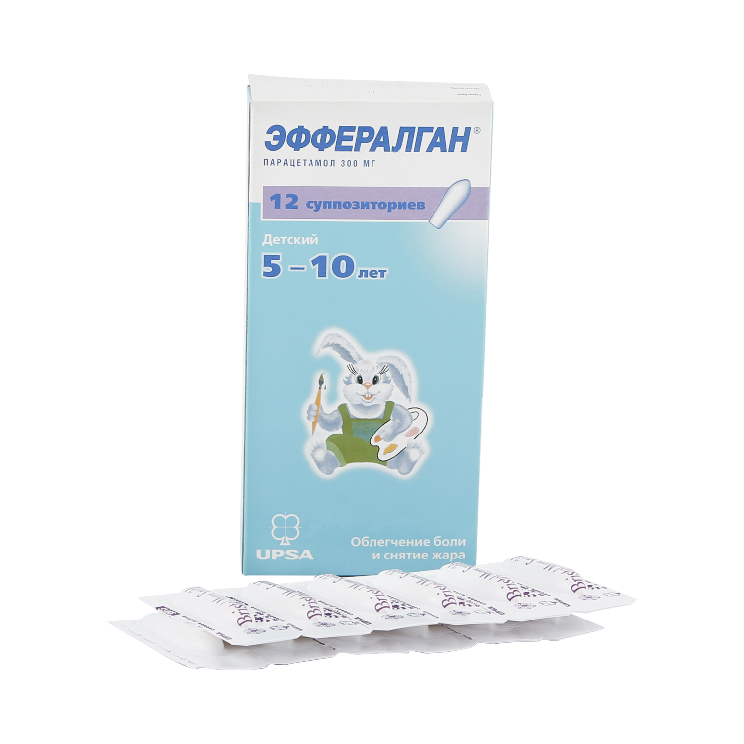 

Эффералган д/детей свечи 300мг №12