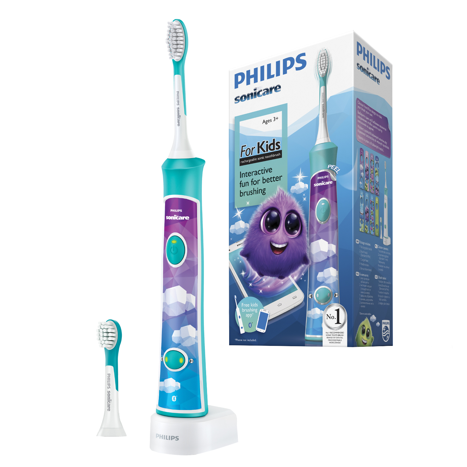 Купить Филипс Соникеа щетка зубная электрическая для детей от 3лет поддержка блютус, Philips Consumer Lifestyle B.V.