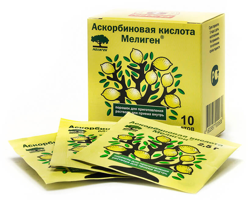

Аскорбиновая к-та пор. 2,5г №10