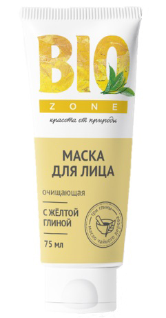 Купить Биозон маска для лица Желтая глина и эфирное масло чайного дерева 75мл, Мирролла ООО