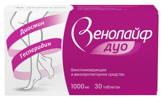 

Венолайф дуо таб.п/о плен. 900мг+100мг №30