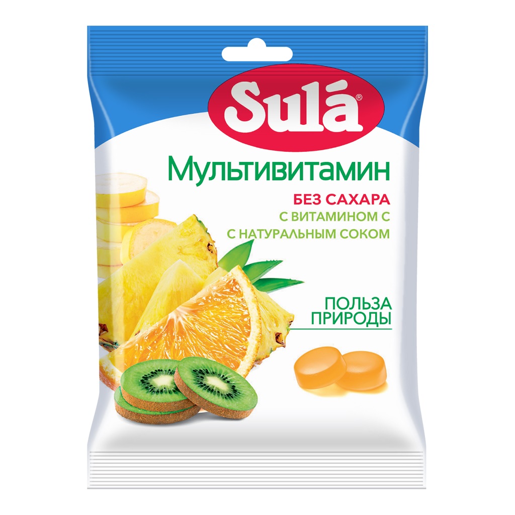 

Зула карамель б/сахара леденцовая Мультивитамин 60г