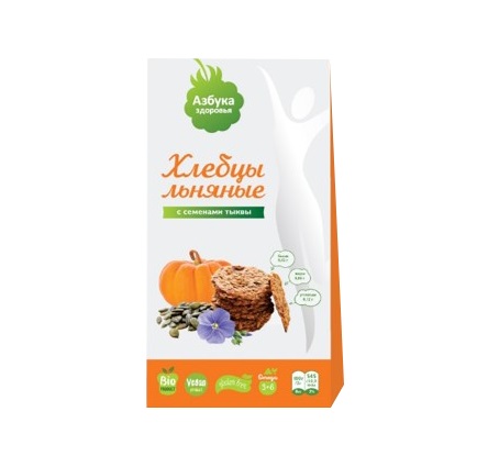 Азбука Здоровья хлебцы льняные с семенами тыквы 100г