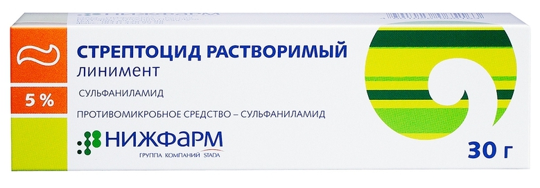 

Стрептоцид линимент 5% 30г