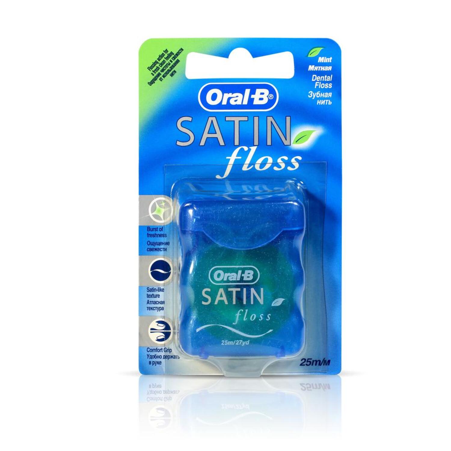Купить Орал-Б нить зубная Сатин 25м, Oral-B