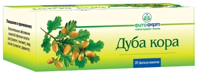 

Дуб кора ф/п 1,5г №20