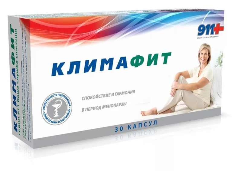 911 Климафит комплекс витаминов д/женщин при перименопаузе/менопаузе капс. №30 от Budzdorov