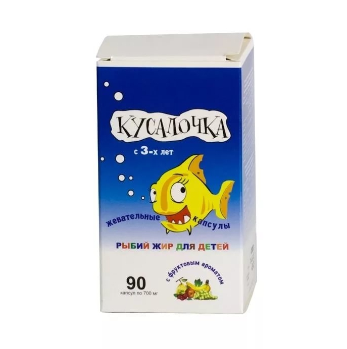 

Рыбий жир Кусалочка д/детей капс. №90